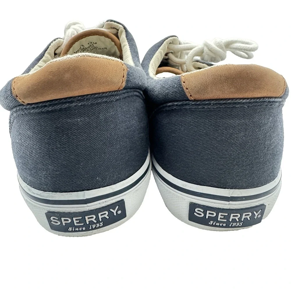 Sperry Men's Striper II Nautical BLUE WASHABLE - US 12M Vintage Boat Shoes Yaght